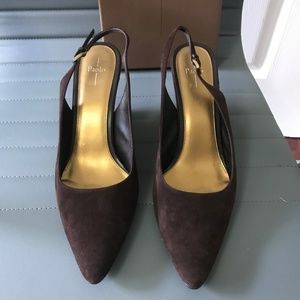 Linea Paolo Brown Suede Slingbacks (SIze 11)
